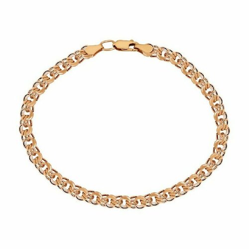 Браслет KARATOV, красное золото, 585 проба, длина 19 см.