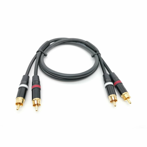 Кабель аудио 2xRCA - 2xRCA ZZcable E56-2RCA-2RCA-0100-0 1.0m кабель удлинитель аудио hama h 205259 2хrca f 2хrca m 1 5м черный 00205259