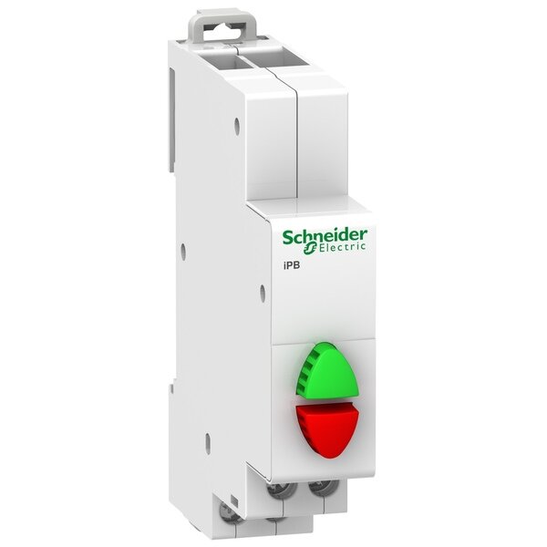 Кнопка управления iPB красная/зеленая 1НЗ/1НО Schneider Electric Acti 9 A9E18034