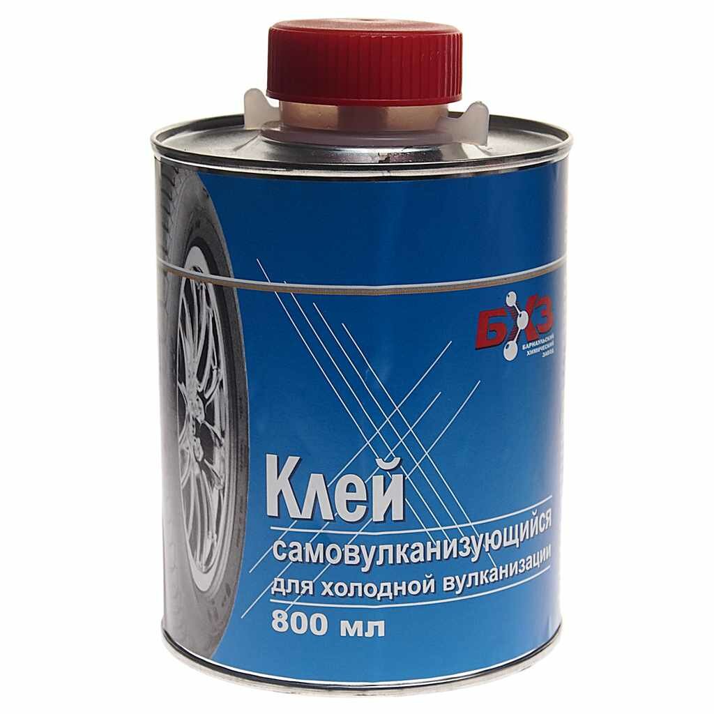 Клей резиновый самовулканизующийся холодной вулканизации жестяная банка 800мл, КРС-800 хв, БХЗ