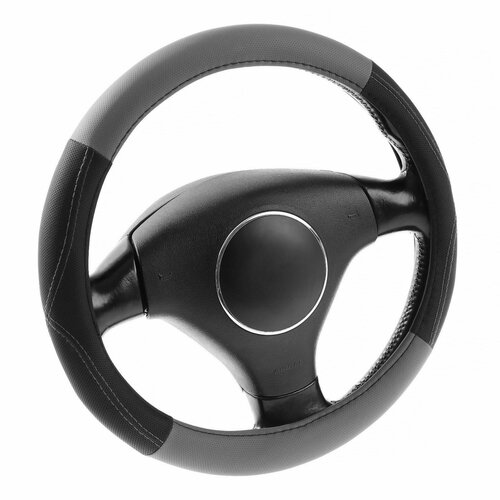 Оплетка на руль С953 размер M чёрно-серый 1141₽