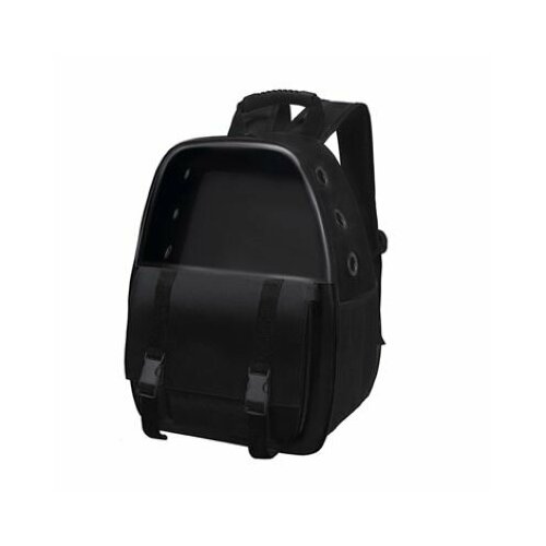 ЗОО Няня 14800 Переноска для кошек с панорамным окном, черная 33*21*43см 30%