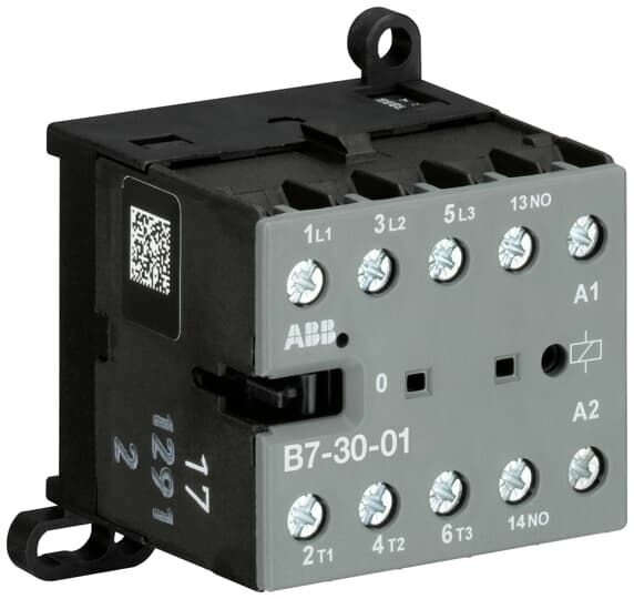Мини-контактор B7-30-01 12А кат. 230В AC AC-3 400В винтов. зажим ABB GJL1311001R8010