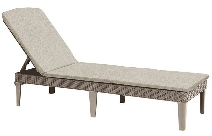 Шезлонг Allibert Jaipur Sun lounger (с матрасом) капучино