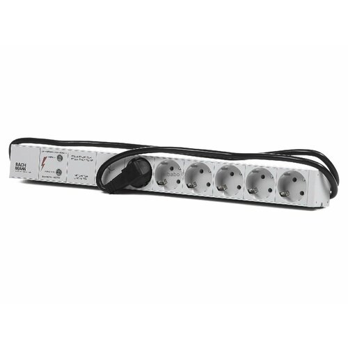 19-дюймовый удлинитель 6-контактный разъем Schuko с несколькими розетками 1x полная защита блок Bachmann 4016514014453 41450₽