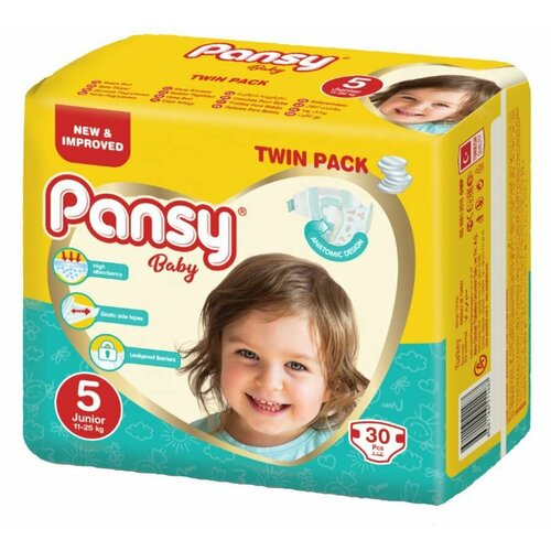 Pansy Baby Детские подгузники, twin junior 11-25 кг, 30шт/уп