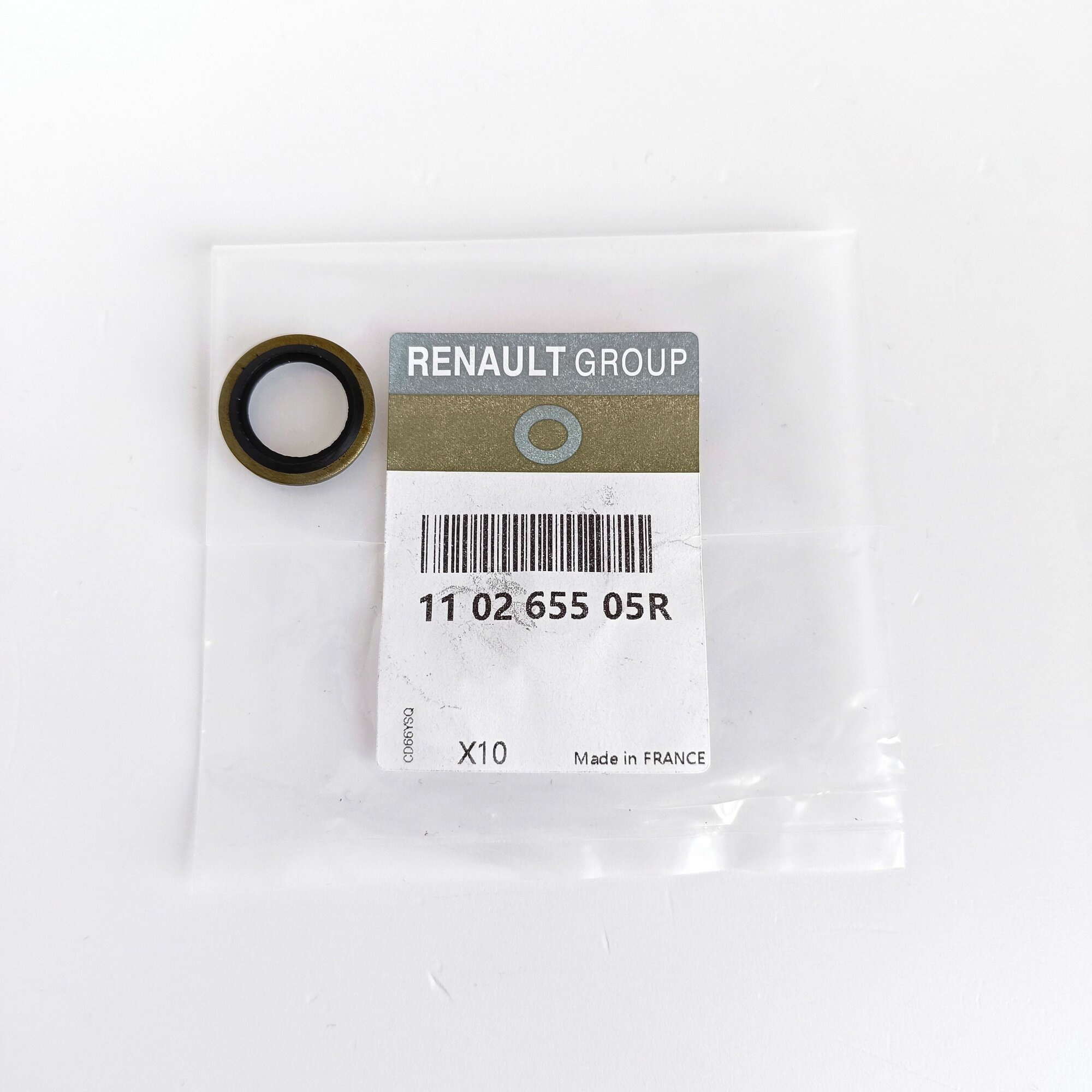 Прокладка сливной пробки 110265505R Renault Logan, Megane, Duster, Sandero и др. / Лада Ларгус / Nissan