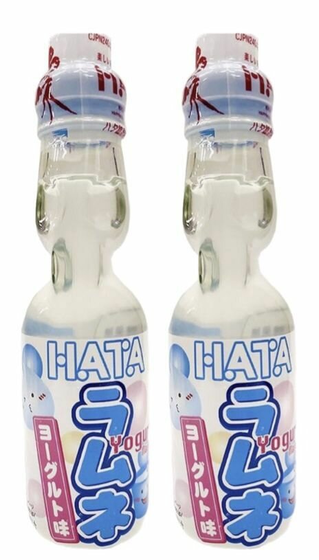 Напиток газированный Hatakosen Ramune со вкусом йогурта (Япония) 200 мл х 2 шт