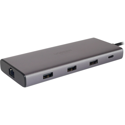 USB-концентратор UGREEN CM639 (15534) концентратор usb type c vention tohhb 3 х usb 3 0 rj 45 hdmi usb type c серебристый