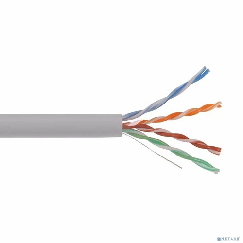 Bion Cable Кабель Кабель витая пара Bion BCL-U5448-181 U/UTP, кат.5e, 4x2x0,48 мм AWG 24 медь, одножильный, PVC, для внутренней прокладки, 305м, серый Серый