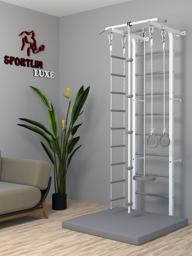 Изображение товара Детская Шведская стенка LUXE Бело-Серая