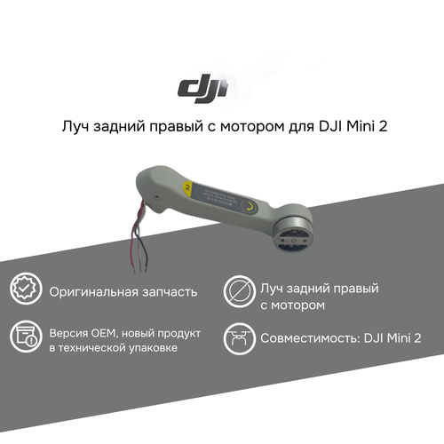 Мотор с лучом задний правый для дрона DJI Mini 2 КК DJI механизм луча задний 2 штуки для квадрокоптера dji mini 1 dji mini 2 dji mini se