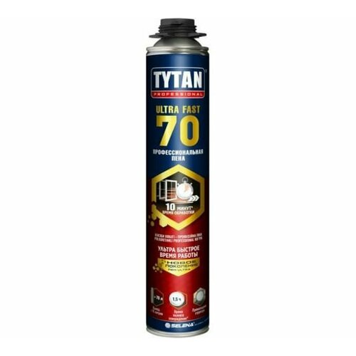 Профессиональная пена Tytan PROFESSIONAL ULTRA FAST 70 с увеличенным выходом до 70 л монтажная пена tytan professional ultra fast 70 870 мл летняя 12 шт