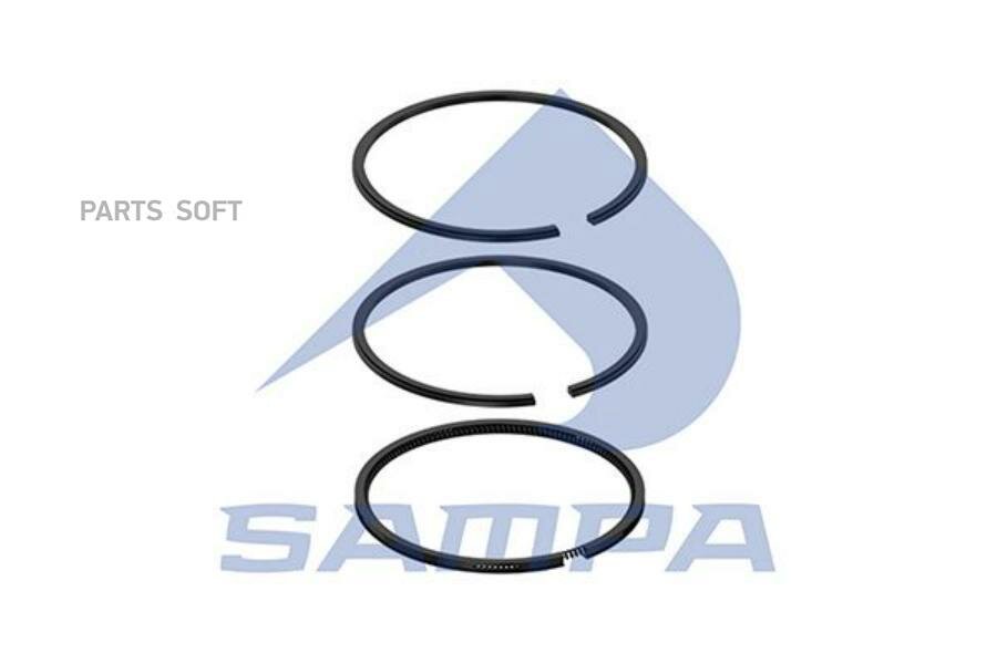 SAMPA 0331381 0331381_Кольца поршневые компрессора 1 ремонт +0,25мм O 75,26 mm, 2,38x2,38x3,94мм