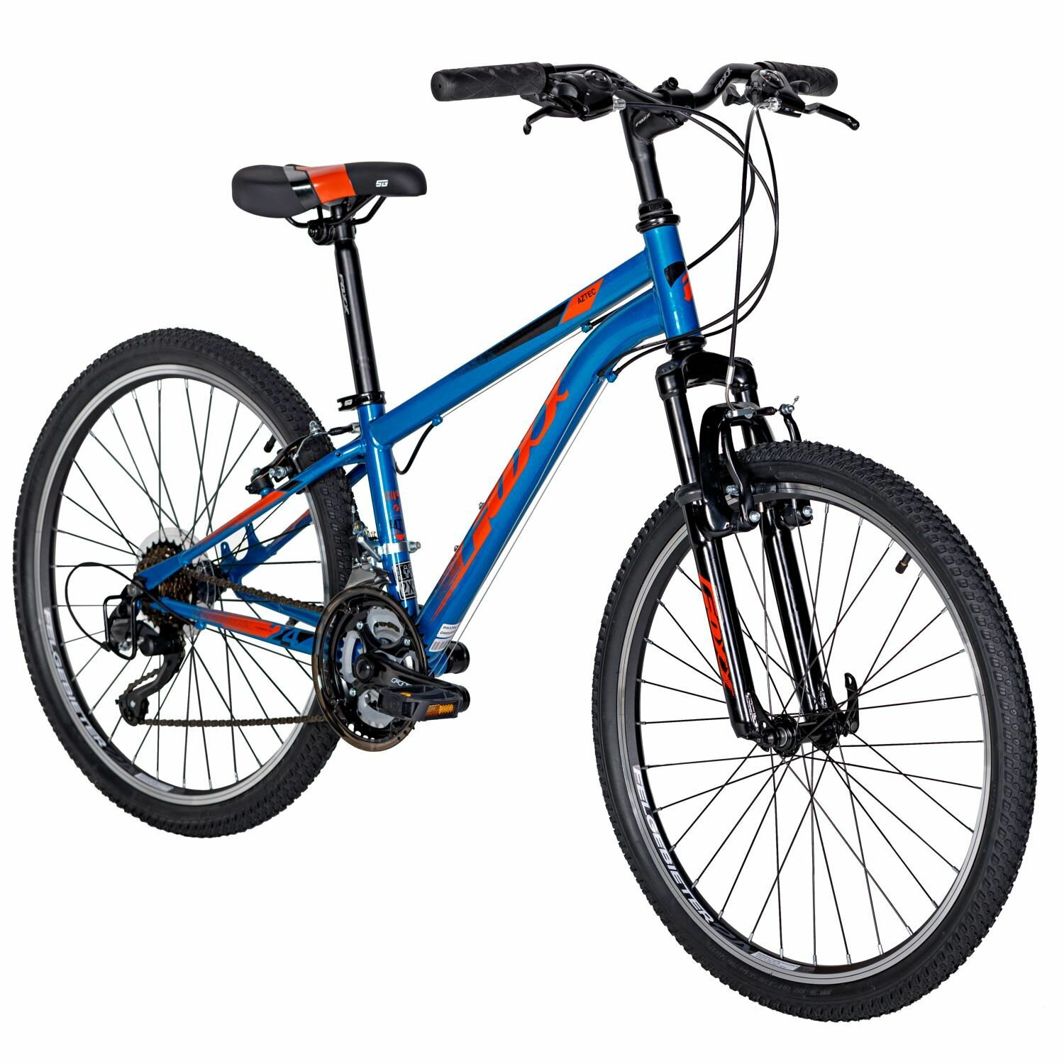 Велосипед FOXX 24" AZTEC синий, сталь, размер 12"