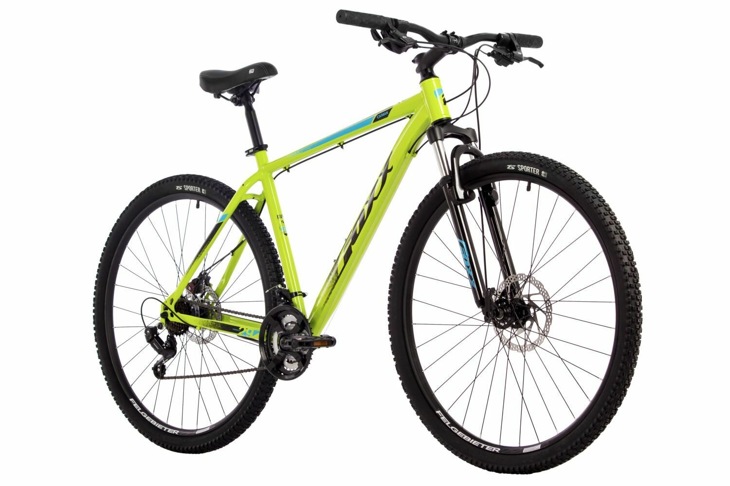 Велосипед FOXX 29" CAIMAN лимонный, сталь, размер 22"