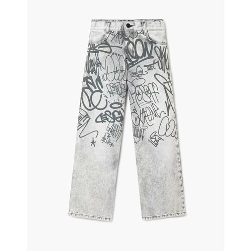 Джинсы Gloria Jeans, размер 10-11л/146 (36), серый джинсы gloria jeans размер 10 11л 146 36 розовый мультиколор