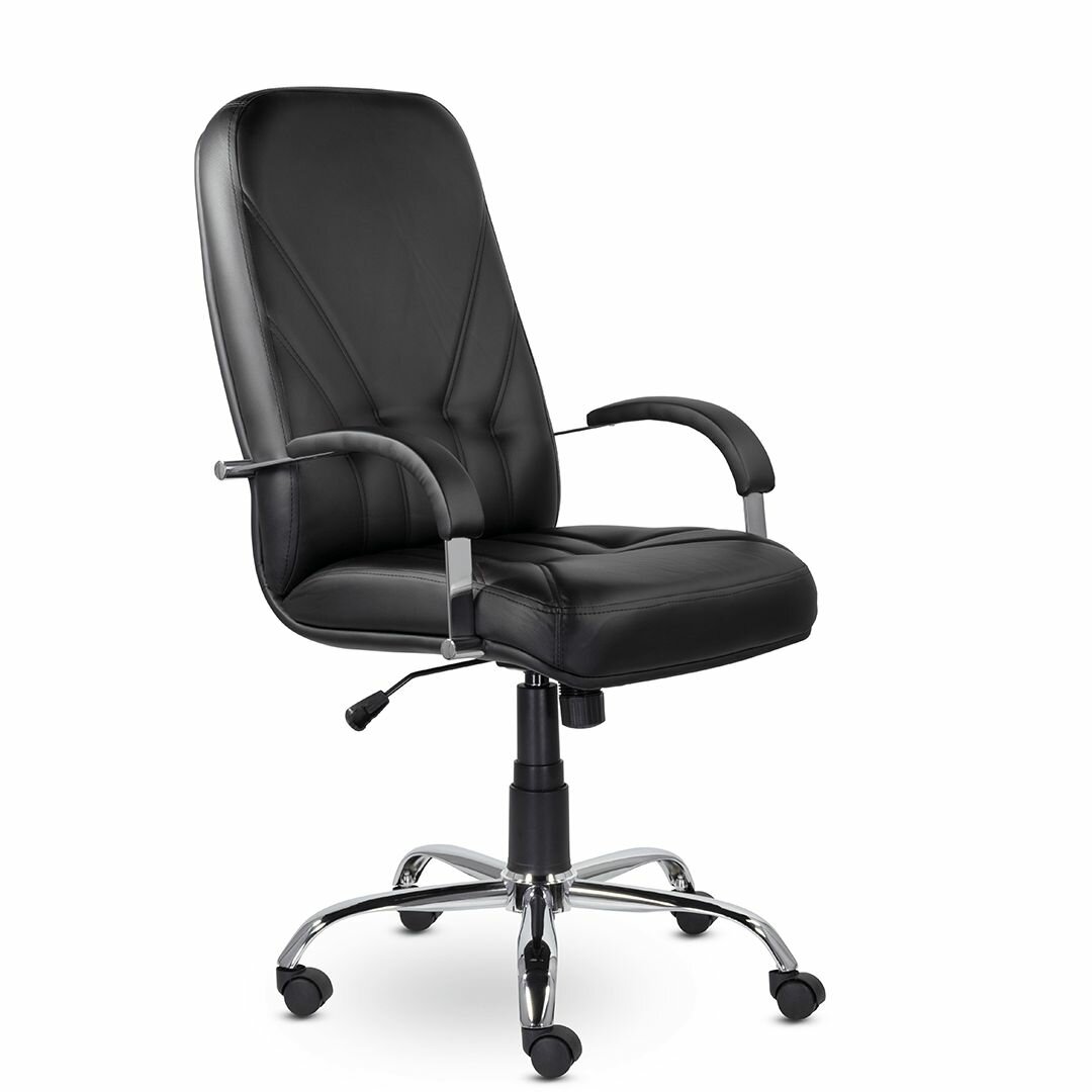 Офисное кресло руководителя UTFC комо В хром S-0401 (Черное)