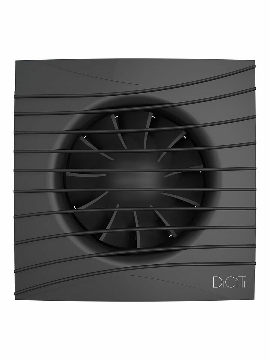 Вентилятор накладной DICITI SILENT-5C-Matt-Black, D125 мм обр. клапан
