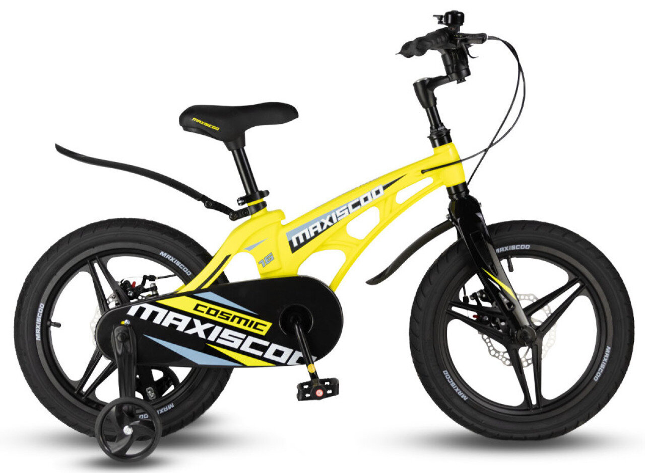 Детский велосипед Maxiscoo Cosmic Deluxe 16" (2024) 16 Желтый (100-120 см)