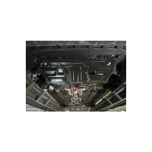 Защита картера + КПП, крепеж, AutoMax, Сталь, Seat Ibiza 2008-2014, V - все, (арт. AM.5877.1)