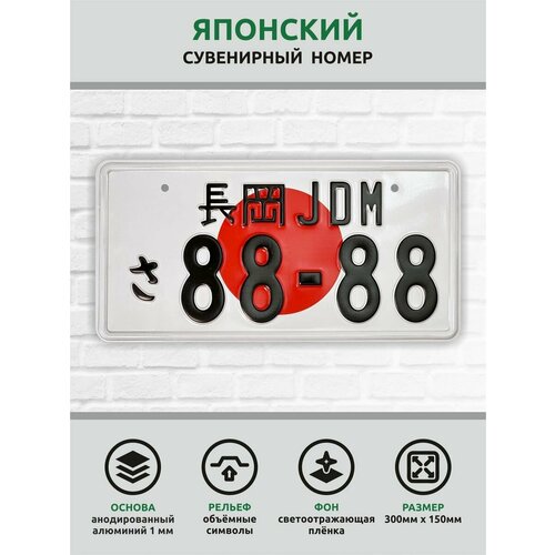 Сувенирный автомобильный номер Америка Япония