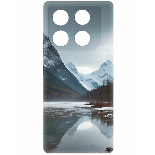 Чехол-накладка Krutoff Soft Case Весенняя оттепель для INFINIX GT 20 Pro черный
