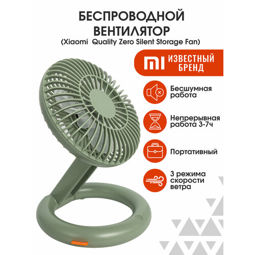 Вентилятор настольный Xiaomi Quality Zero Silent Storage Fan портативный с USB для дома и работы