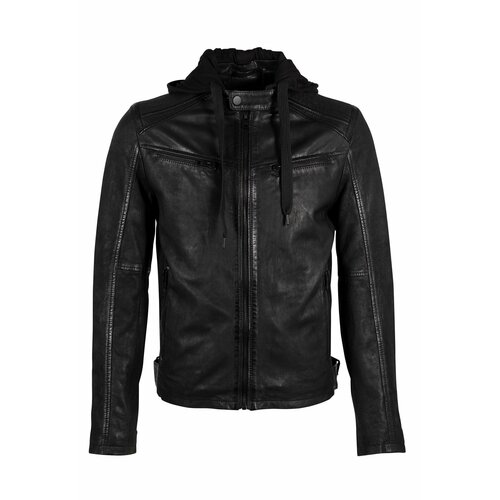 Кожаная куртка , размер 3xl, черный кожаная куртка mustang размер 3xl черный