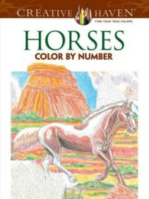 Toufexis George "Creative Haven Horses Color by Number Coloring Book"