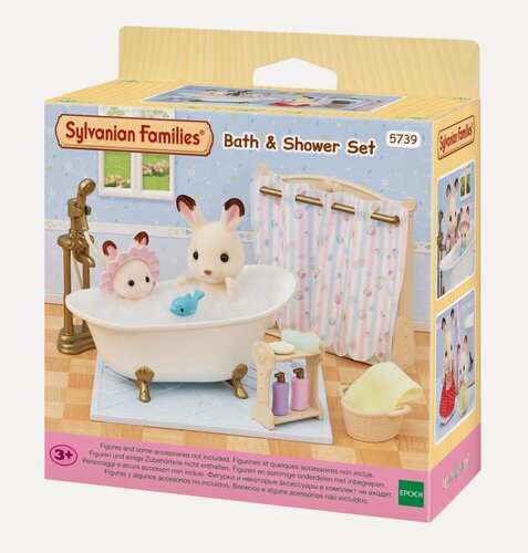 Изображение товара Игровой набор Sylvanian Families 5739, с ванной, душем и аксессуарами, для развития воображения