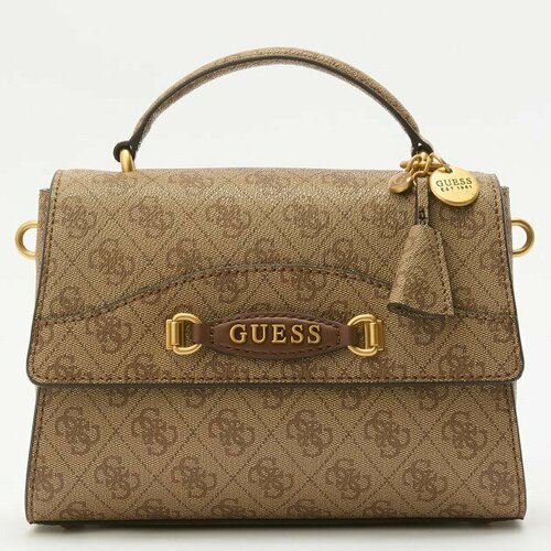 Сумка GUESS, бежевый сумка сэтчел guess stephi handle flap коричневый