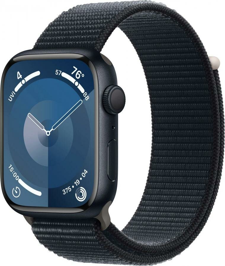 Умные часы Apple Watch Series 9 45 мм Aluminium Case GPS, midnight Sport Loop