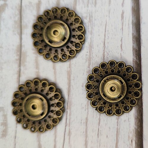 Кнопка пришивная металл 3114 25мм броназ 910₽