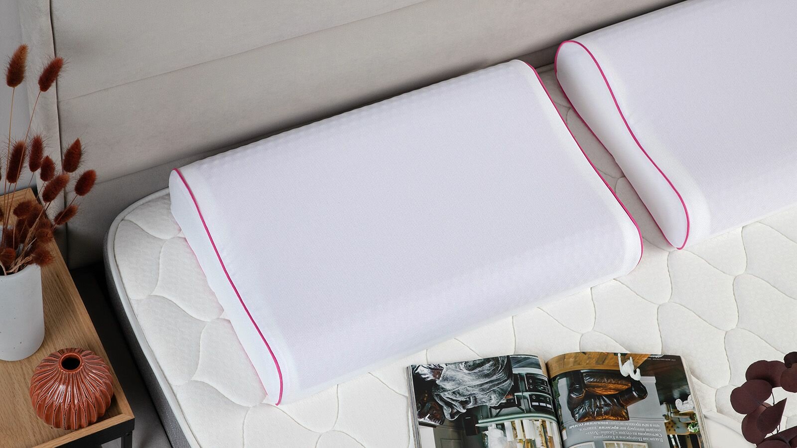 Анатомическая подушка Ecogel Contour Pink Askona - фото №11