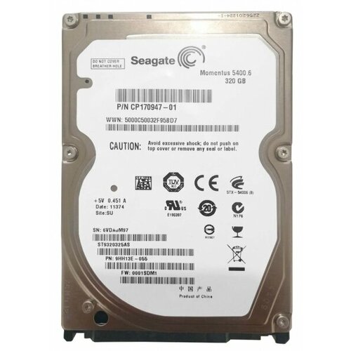Жесткий диск Seagate 9HH13E 320Gb 5400 SATAII 2,5 HDD жесткий диск seagate 9hh132 250gb 5400 sataii 2 5 hdd