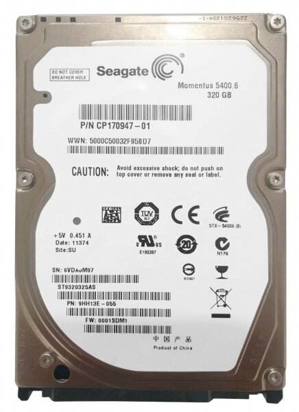 Жесткий диск Seagate ST9320325AS 320Gb 5400 SATAII 2,5" HDD