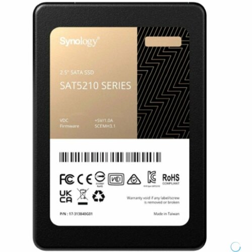Synology SAT5210 SSD SATA 25 480Gb R530W500Mbs IOPS 96K55K MTBF 15M 2703000₽