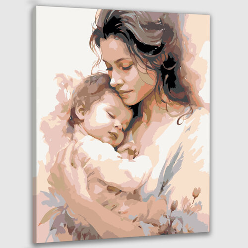 Картина по номерам 50х40 Мать и дитя