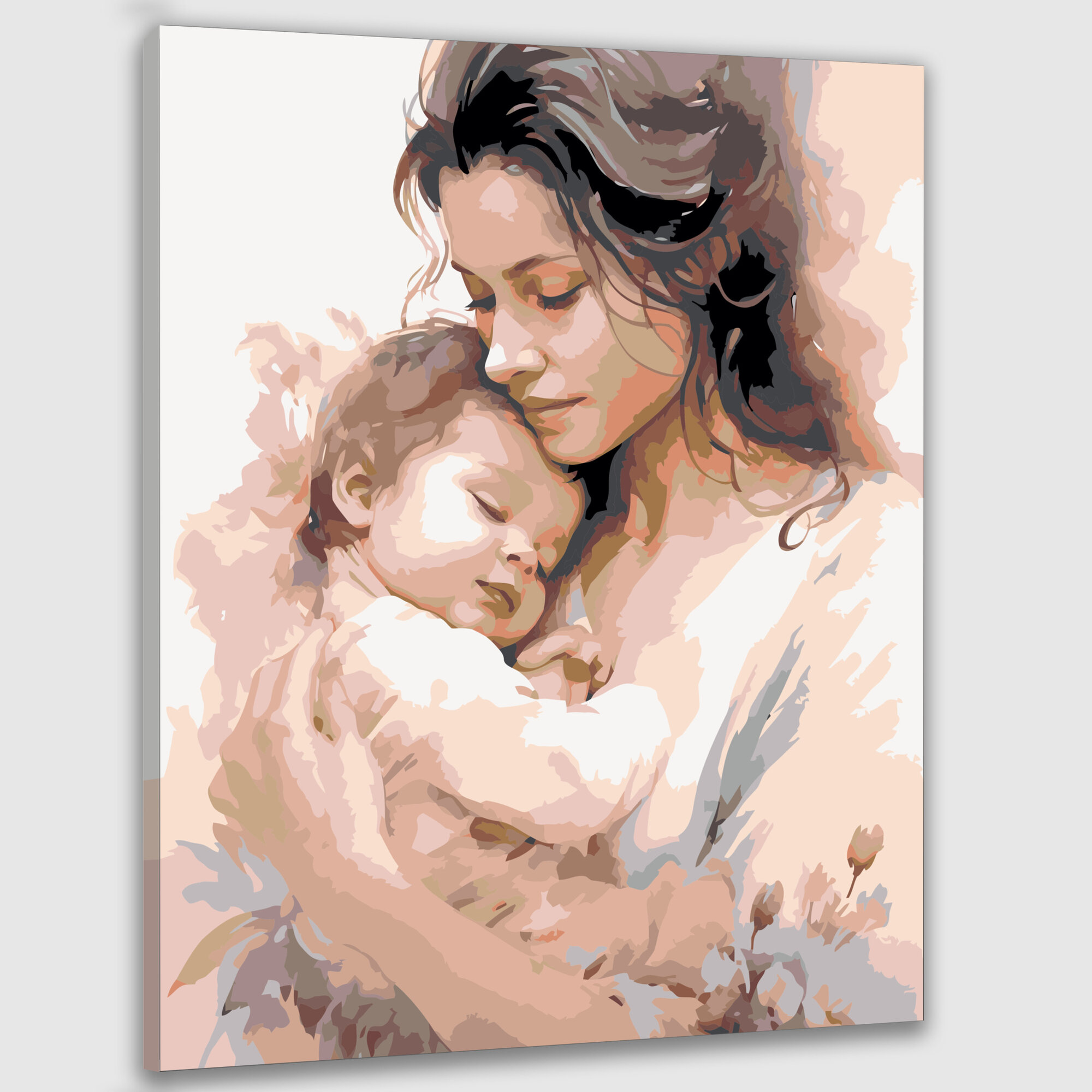 Картина по номерам 50х40 "Мать и дитя"