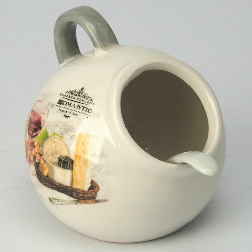 Солонка боковая с ложечкой для специй 170 мл Сыр и вино