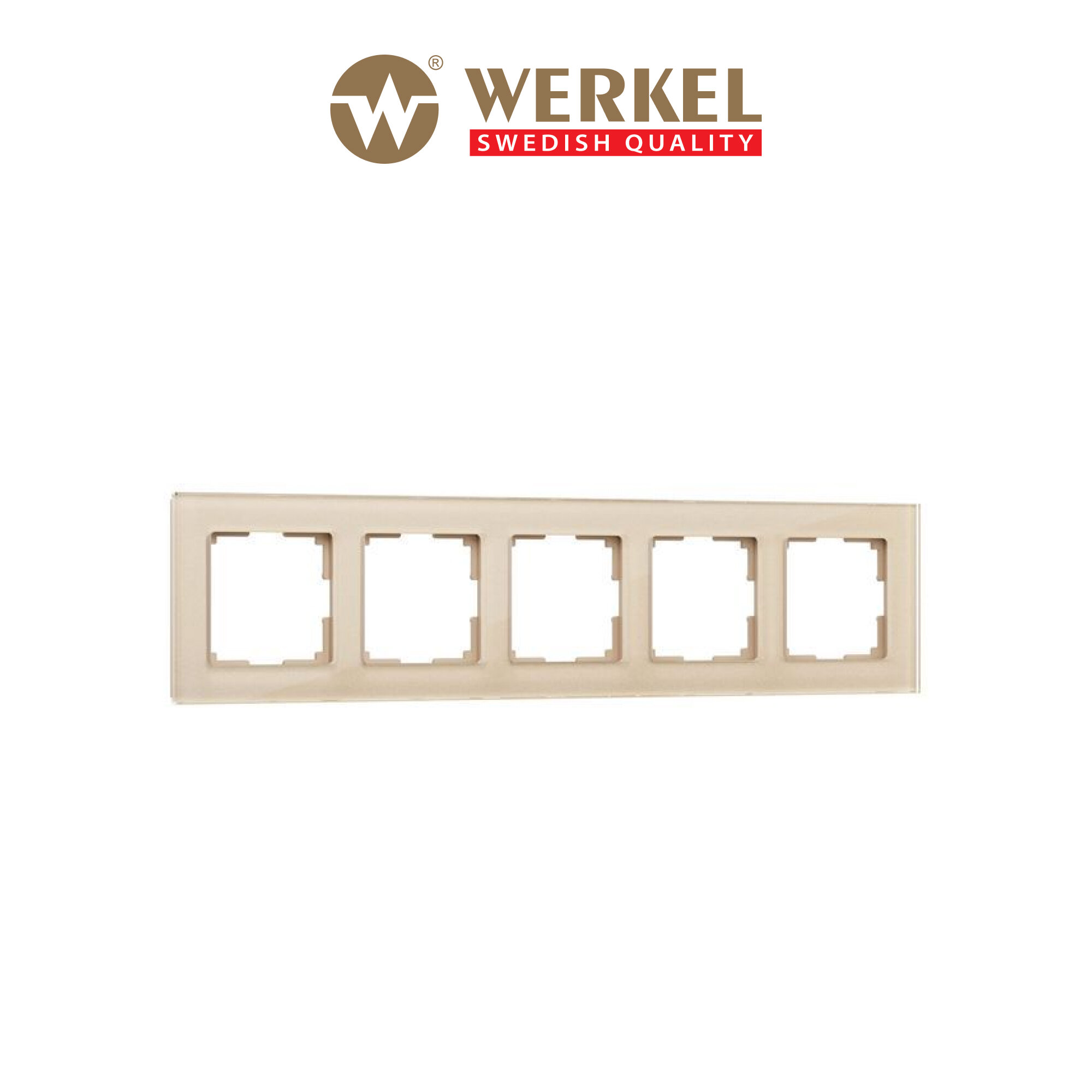 Рамка из стекла на 5 постов Werkel Favorit W0051111 шампань