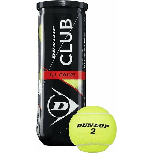 теннисные мячи dunlop australian open x4 Мячи теннисные Dunlop Club All Court (3 мяча в банке), арт. 601334