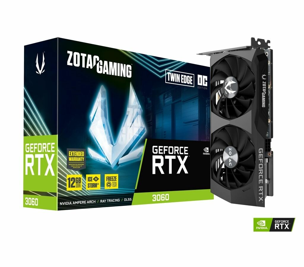 Видеокарта Zotac RTX3060 Twin Edge OC 12GB (ZT-A30600H-10M)