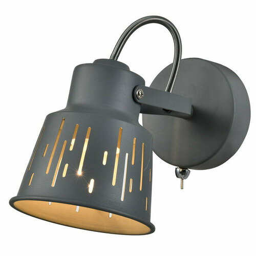 Спот rivoli kalma 1х40вт e27 поворотный металл серый 6301₽