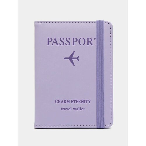 Обложка для паспорта , фиолетовый обложка на паспорт с отделениями для водительских прав снилс банковских карт цвет прозрачно глянцевый