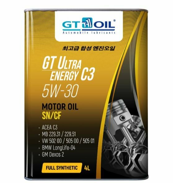 фото Синтетическое моторное масло GT OIL GT Ultra Energy C3 5W-30