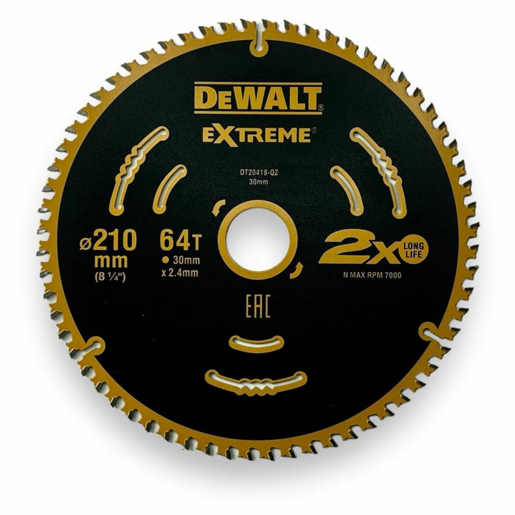 Диск пильный по дереву DeWALT Extreme 210x30mm 64 зуба