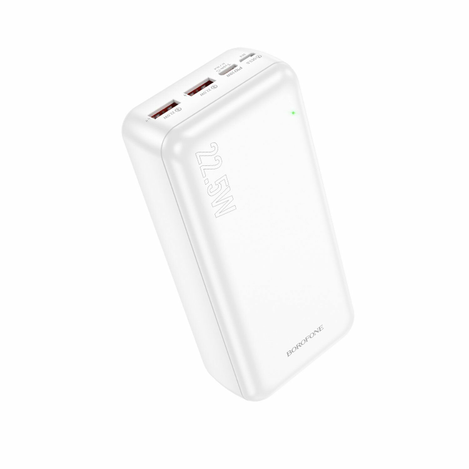 Внешний аккумулятор Borofone BJ38B 22.5W+PD20W, 30000mAh, Micro/Type-C, 2USB/Type-C, белый, 1 шт