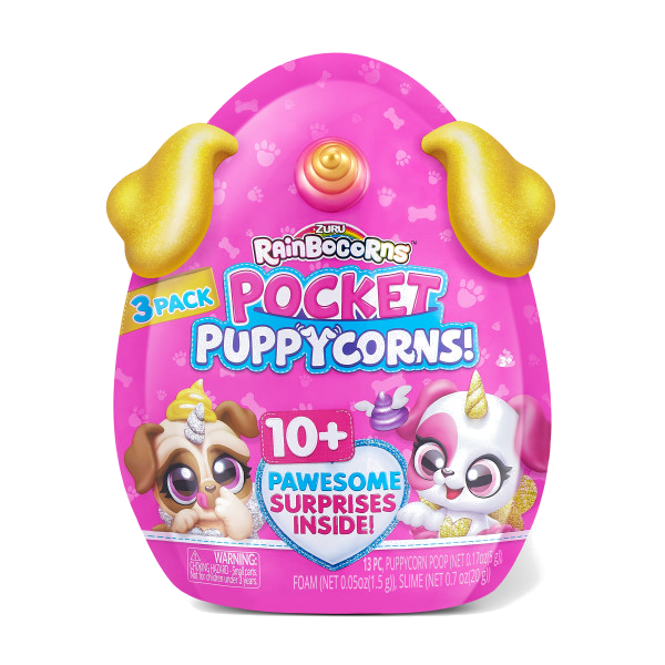 Игрушка Zuru Игрушка-сюрприз Rainbocorns Pocket Puppycorns Розовый 6 см / зуру